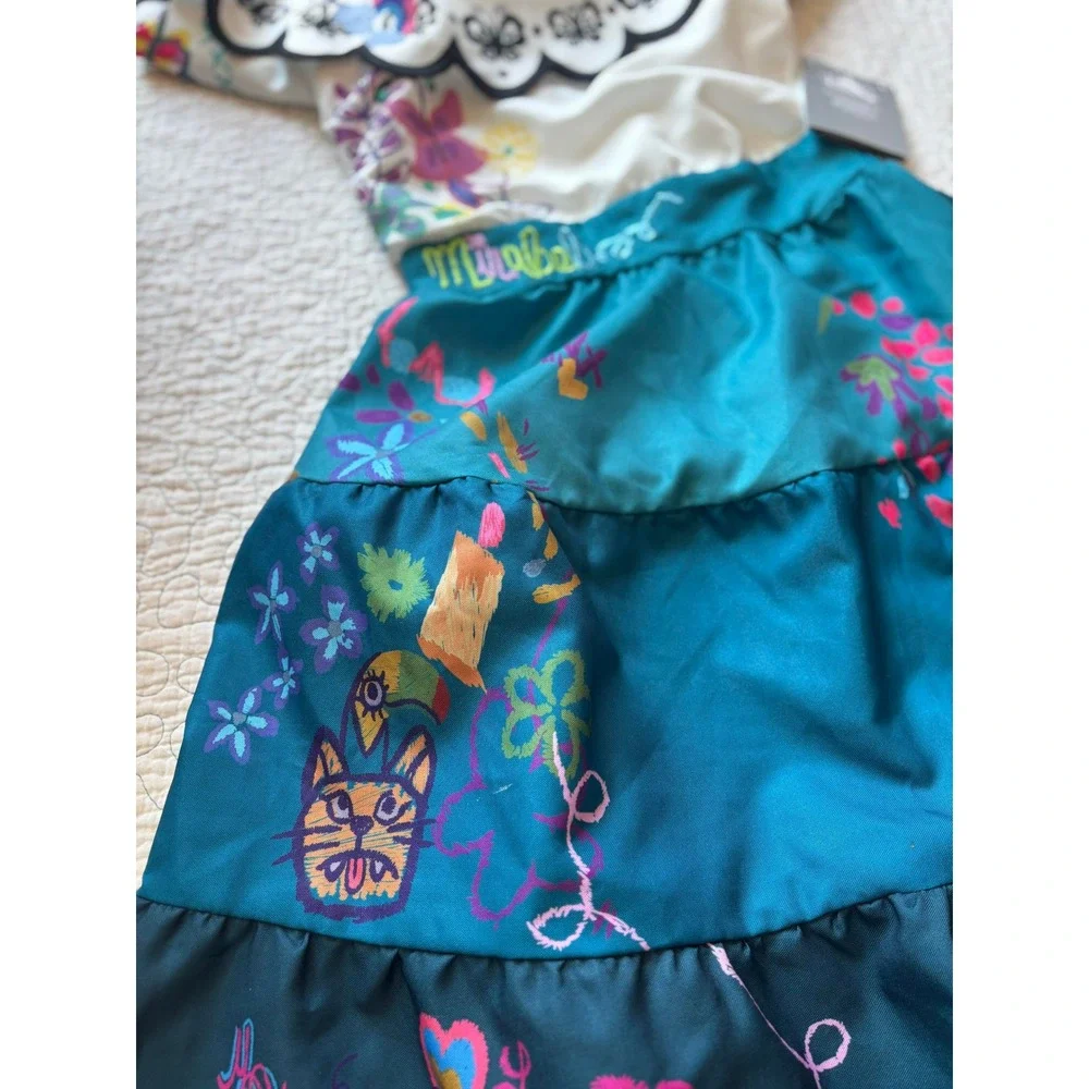 Disney Encanto Mirabel Costume Dress Girls Size 9/10 - Picture 4 of 7